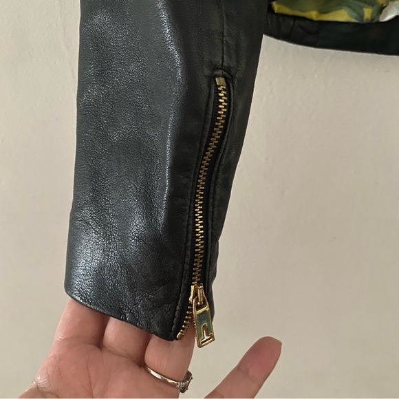 Ted Baker black leather jacket - Picture 4 of 9